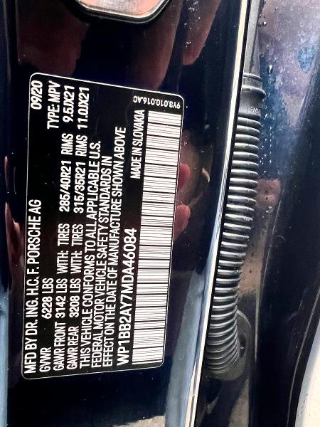 Aukcja sprzedaży 2021 Porsche Cayenne, vin: WP1BB2AY7MDA46084, numer aukcji: 48689326