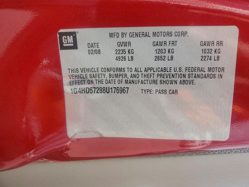2008 Buick Lucerne მანქანა იყიდება აუქციონზე, vin: 1G4HD57288U176967, აუქციონის ნომერი: 49025136