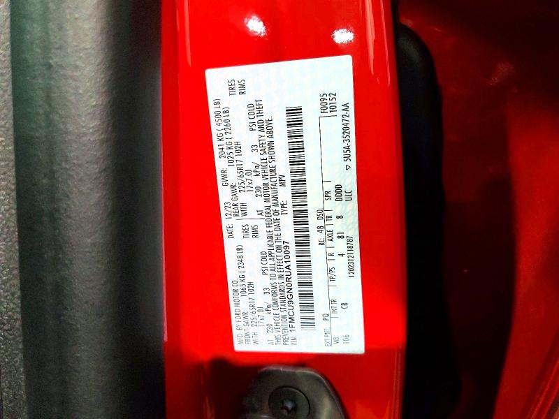 Aukcja sprzedaży 2024 Ford Escape, vin: 1FMCU9GN0RUA10097, numer aukcji: 50798066