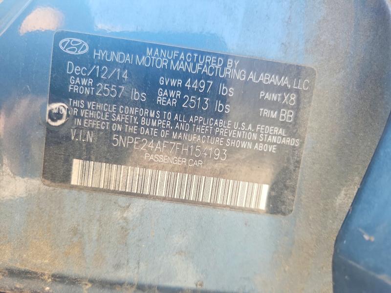 51764626 :رقم المزاد ، 5NPE24AF7FH154193 vin ، 2015 Hyundai Sonata مزاد بيع