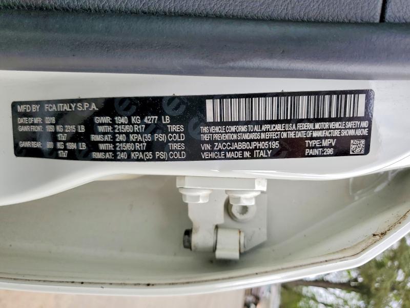 Продажа на аукционе авто 2018 Jeep Renegade, vin: ZACCJABB0JPH05195, номер лота: 48488036