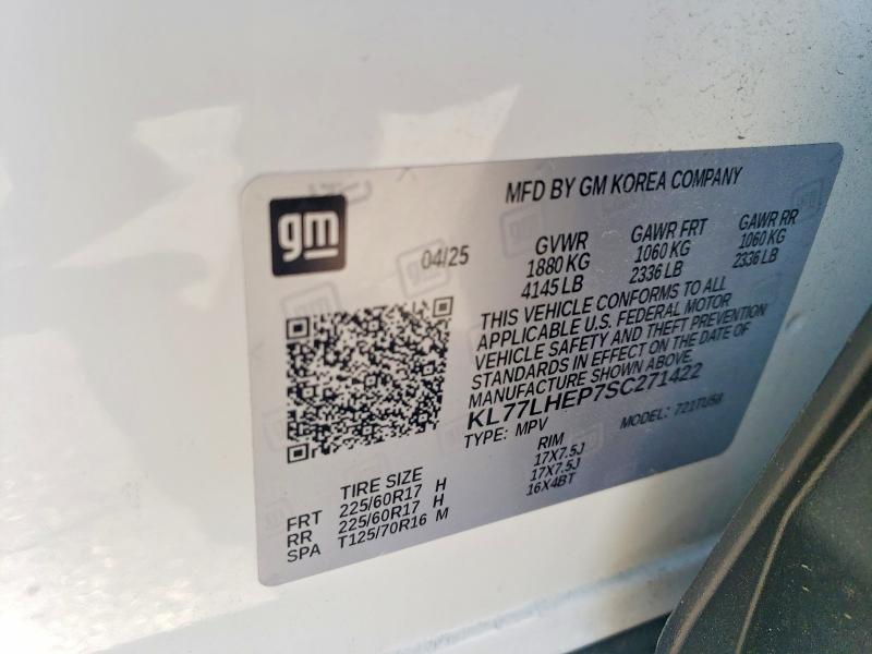 Продаж на аукціоні авто 2025 Chevrolet Trax, vin: KL77LHEP7SC271422, номер лоту: 49902316