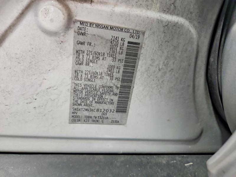 Aukcja sprzedaży 2019 Nissan Rougue, vin: 5N1AT2MV3KC812032, numer aukcji: 50394616