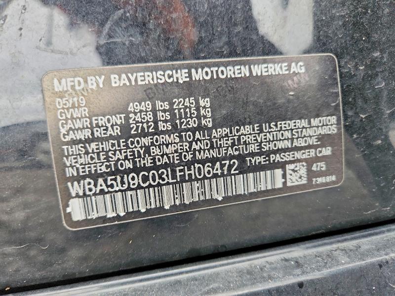 48317976 :رقم المزاد ، WBA5U9C03LFH06472 vin ، 2020 Bmw M340xi مزاد بيع