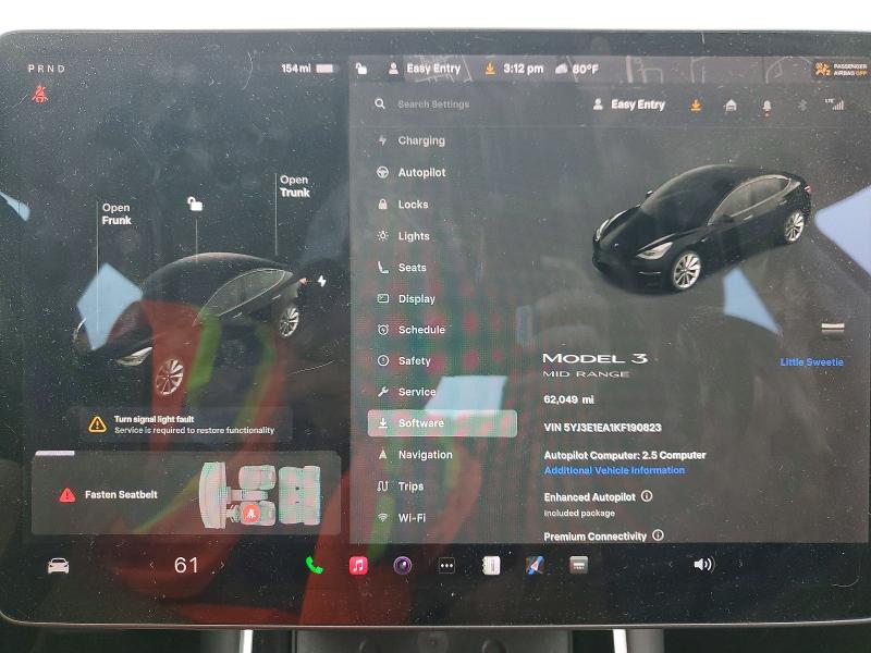 49288246 :رقم المزاد ، 5YJ3E1EA1KF190823 vin ، 2019 Tesla Model 3 مزاد بيع