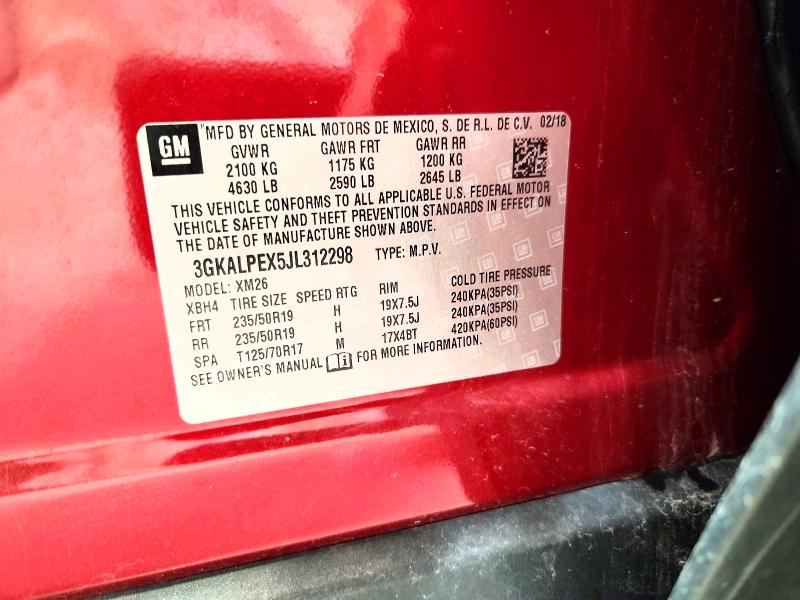 Aukcja sprzedaży 2018 Gmc Terrain, vin: 3GKALPEX5JL312298, numer aukcji: 51544176