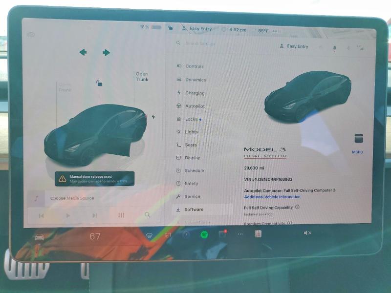 Aukcja sprzedaży 2022 Tesla Model 3, vin: 5YJ3E1EC4NF168983, numer aukcji: 50430876