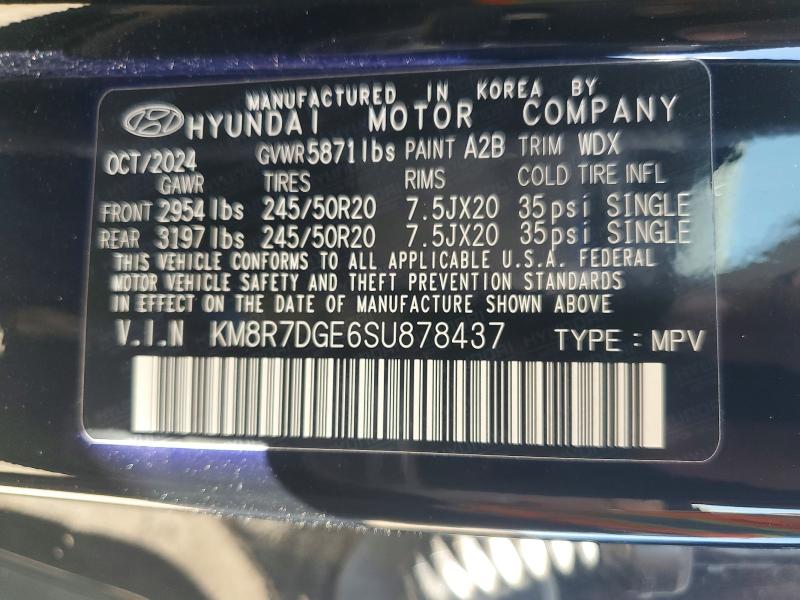 Aukcja sprzedaży 2025 Hyundai Palisade, vin: KM8R7DGE6SU878437, numer aukcji: 49125696