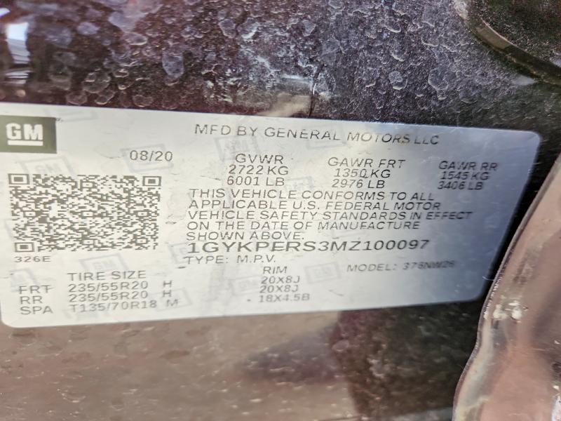 Продажа на аукционе авто 2021 Cadillac Xt6, vin: 1GYKPFRS3MZ100097, номер лота: 48418306