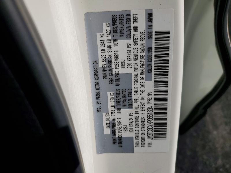 50830746 :رقم المزاد ، JM3TCBCYXP0651834 vin ، 2023 Mazda Cx-9 مزاد بيع