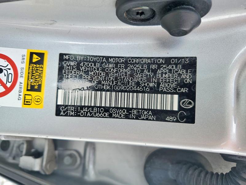 Aukcja sprzedaży 2013 Lexus Es 350, vin: JTHBK1GG9D2044616, numer aukcji: 48049386