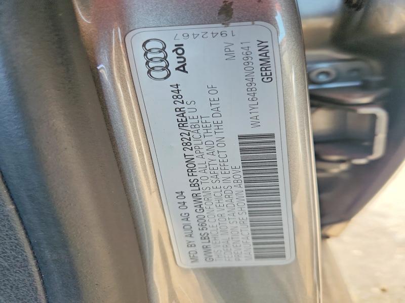 Aukcja sprzedaży 2004 Audi Allroad, vin: WA1YL64B94N099641, numer aukcji: 48625866