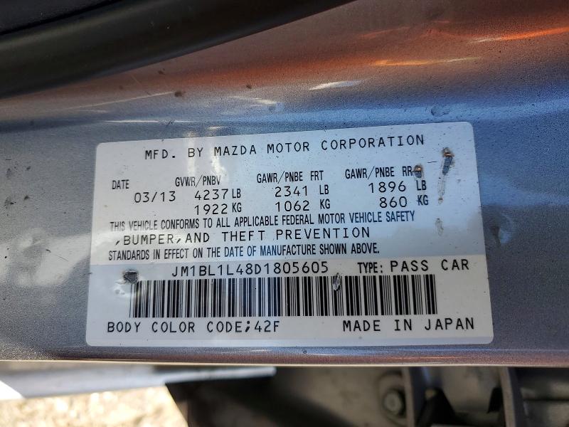 Продажа на аукционе авто 2013 Mazda Speed, vin: JM1BL1L48D1805605, номер лота: 51207206