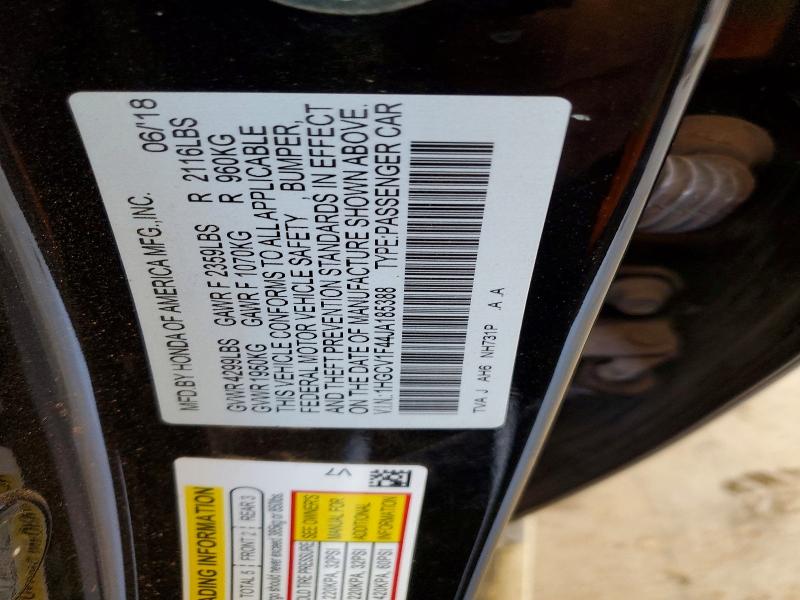 Aukcja sprzedaży 2018 Honda Accord, vin: 1HGCV1F44JA185388, numer aukcji: 50406926