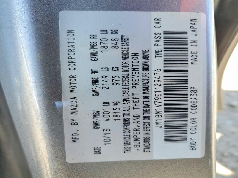 Aukcja sprzedaży 2014 Mazda 3, vin: JM1BM1V79E1129476, numer aukcji: 49668386