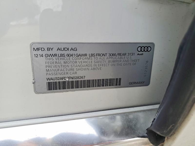 Продаж на аукціоні авто 2015 Audi A8, vin: WAU32AFD2FN028267, номер лоту: 51638116