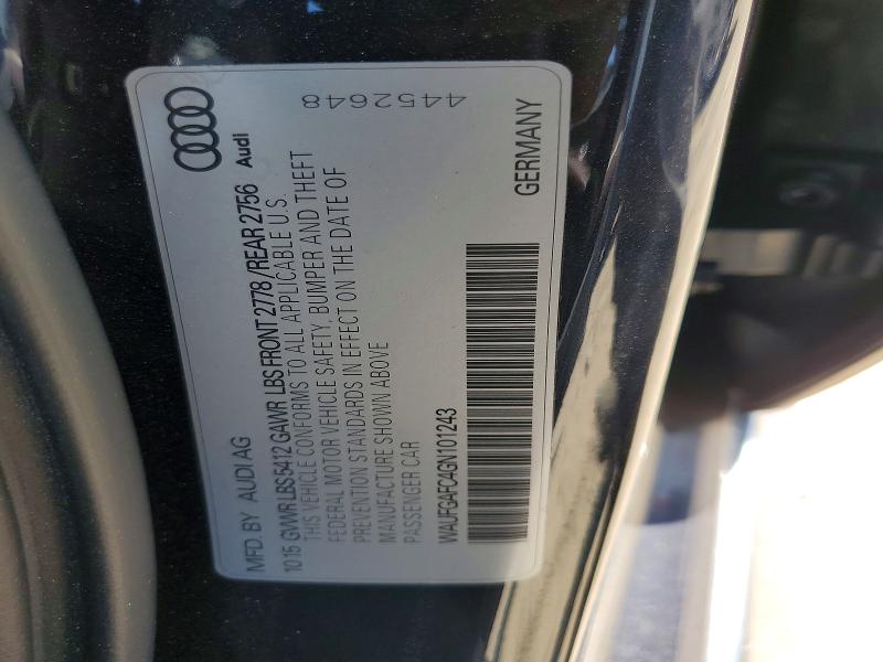 Aukcja sprzedaży 2016 Audi A6, vin: WAUFGAFC4GN101243, numer aukcji: 51135276