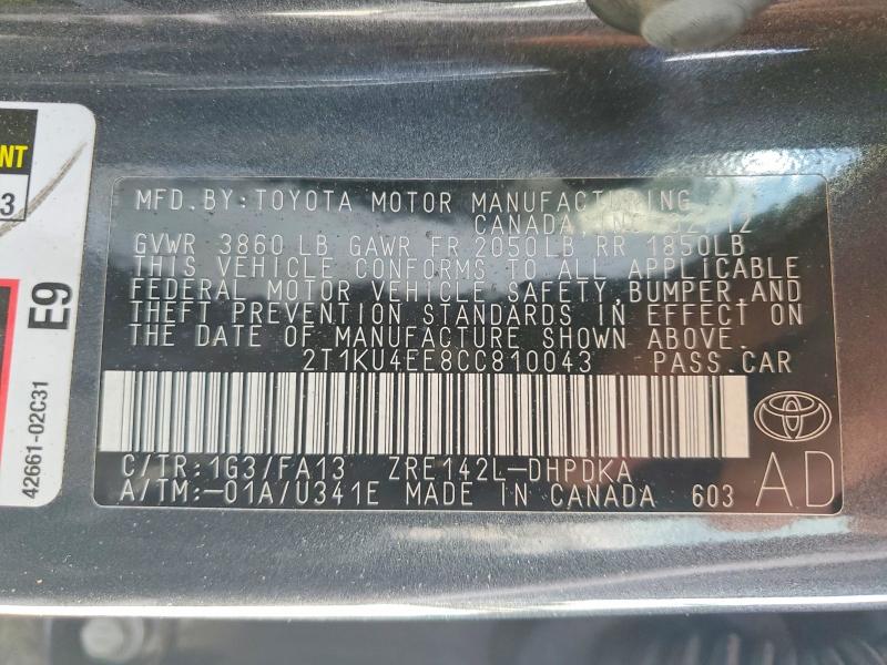 Продаж на аукціоні авто 2012 Toyota Matrix, vin: 2T1KU4EE8CC810043, номер лоту: 51348086