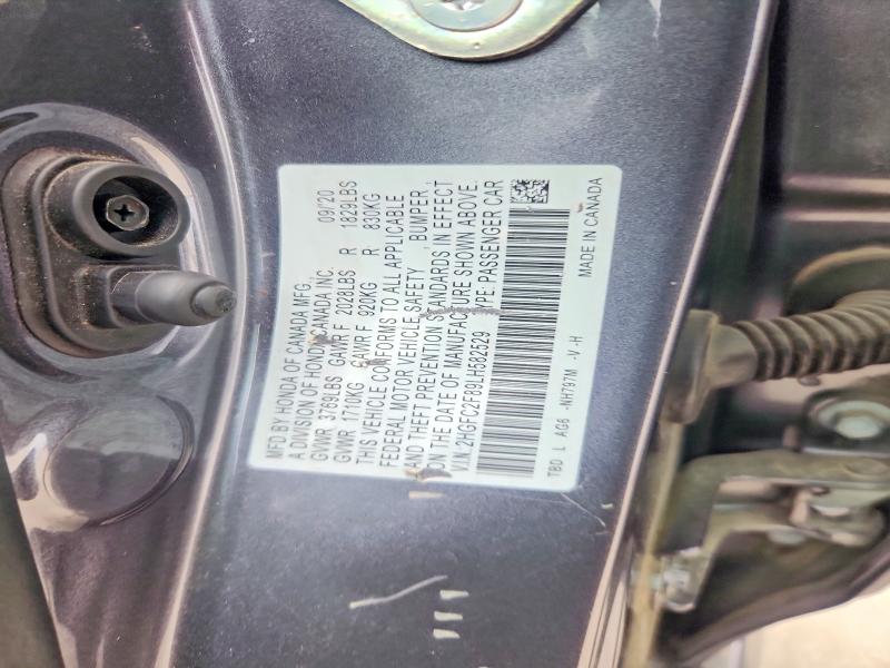 Продаж на аукціоні авто 2020 Honda Civic, vin: 2HGFC2F89LH582529, номер лоту: 49676466
