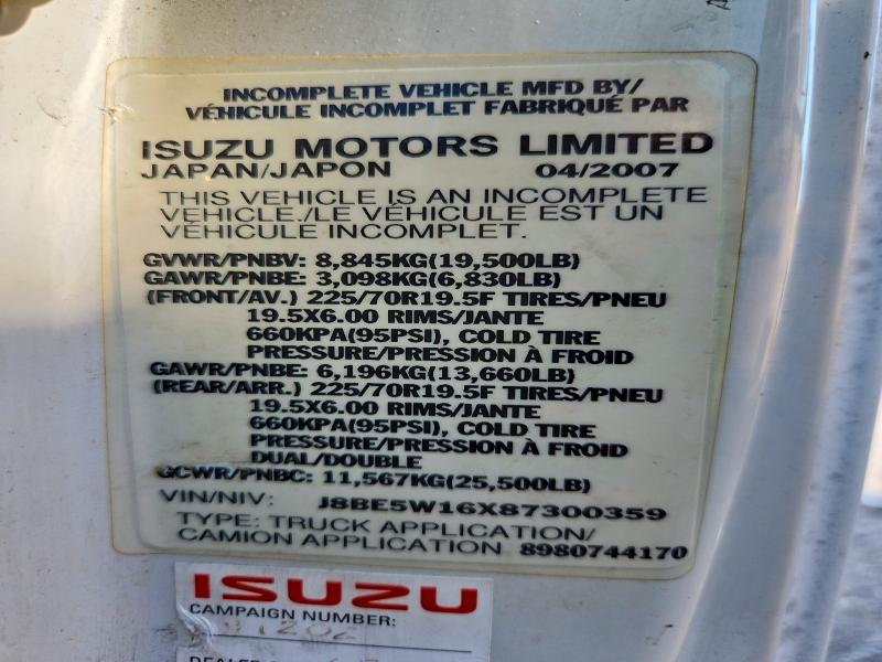 Продаж на аукціоні авто 2008 Chev Tilt Master W5s042, vin: J8BE5W16X87300359, номер лоту: 51142886