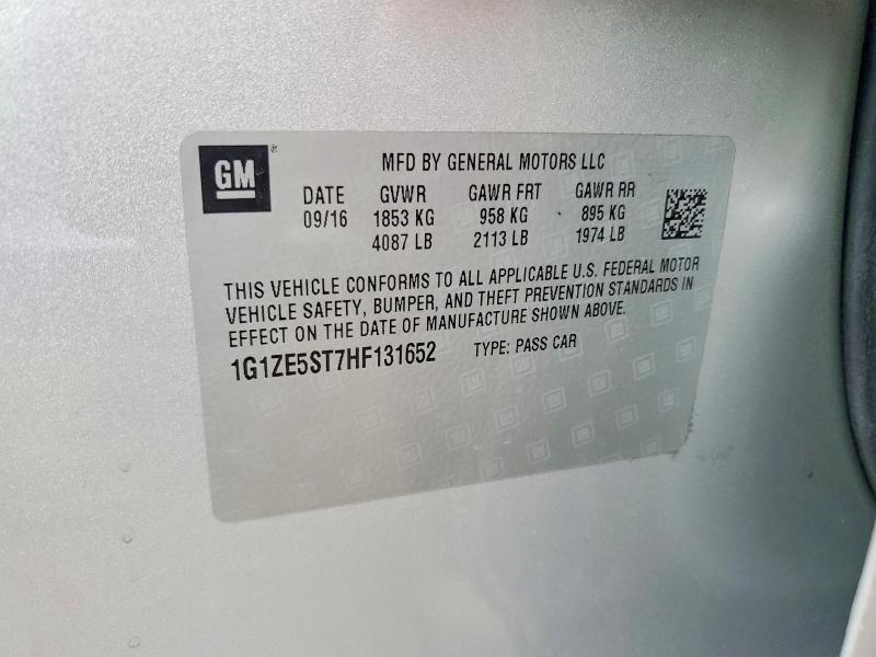 2017 Chevrolet Malibu მანქანა იყიდება აუქციონზე, vin: 1G1ZE5ST7HF131652, აუქციონის ნომერი: 47950696