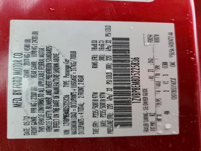 Продажа на аукционе авто 2013 Ford Mustang, vin: 1ZVBP8EM8D5225836, номер лота: 51494456