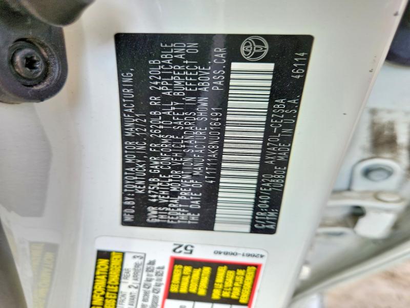 Aukcja sprzedaży 2022 Toyota Camry, vin: 4T1T11AK8NU016491, numer aukcji: 49884826