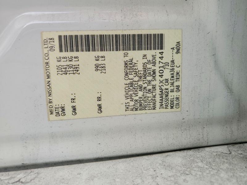 Aukcja sprzedaży 2018 Nissan Maxima, vin: 1N4AA6AP5JC401744, numer aukcji: 49090936