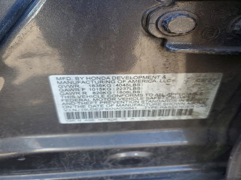 Aukcja sprzedaży 2022 Acura Ilx, vin: 19UDE2F8XNA006841, numer aukcji: 49231926