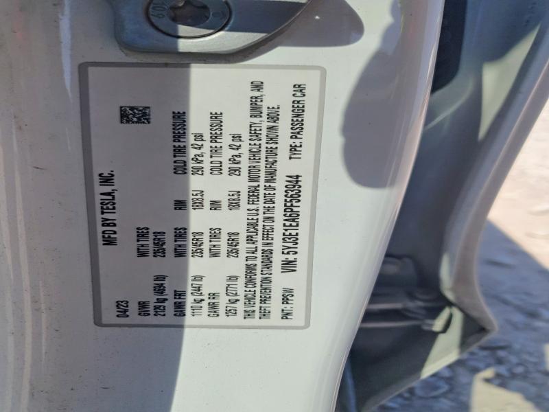 50880306 :رقم المزاد ، 5YJ3E1EA6PF563944 vin ، 2023 Tesla Model 3 مزاد بيع