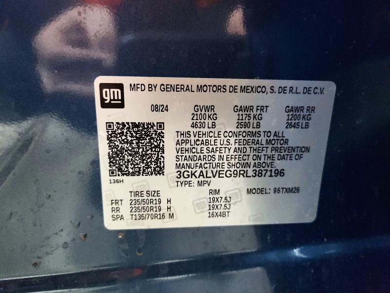 2024 Gmc Terrain მანქანა იყიდება აუქციონზე, vin: 3GKALVEG9RL387196, აუქციონის ნომერი: 49263996