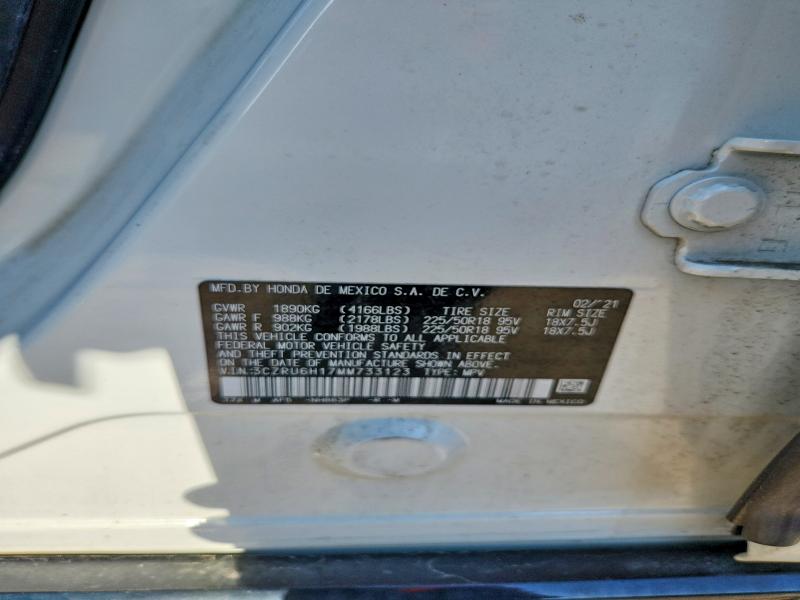 2021 Honda Hr-v მანქანა იყიდება აუქციონზე, vin: 3CZRU6H17MM733123, აუქციონის ნომერი: 50448796