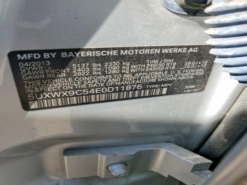 Продаж на аукціоні авто 2014 Bmw X3, vin: 5UXWX9C54E0D11876, номер лоту: 50336276