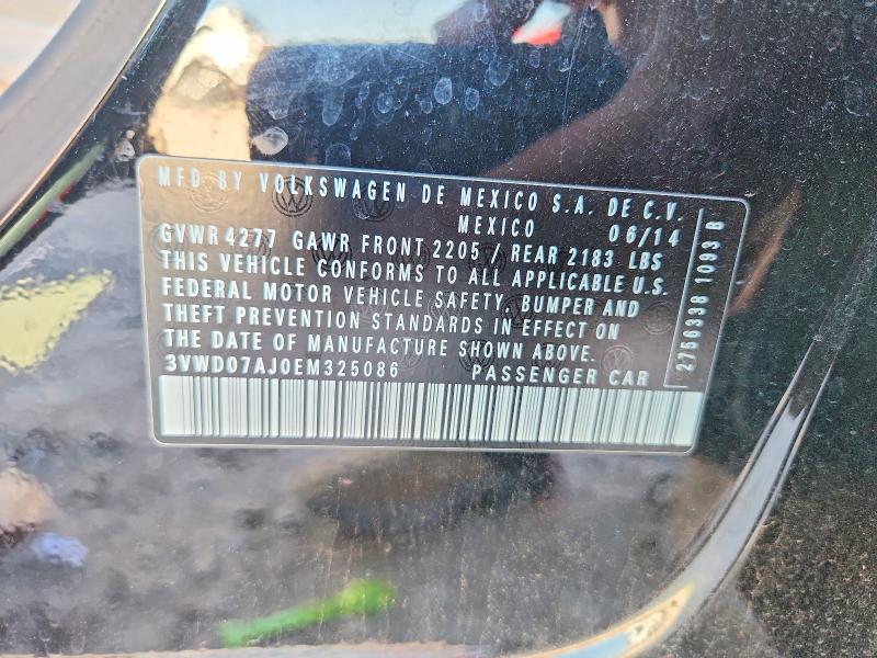 Aukcja sprzedaży 2014 Volkswagen Jetta, vin: 3VWD07AJ0EM325086, numer aukcji: 48784046