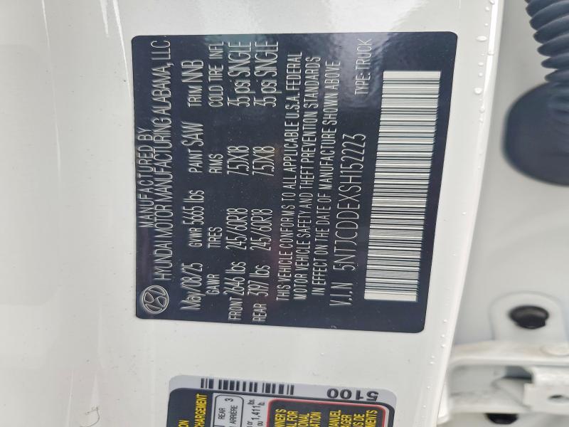48844116 :رقم المزاد ، 5NTJCDDEXSH152223 vin ، 2025 Hyundai Santa Cruz مزاد بيع