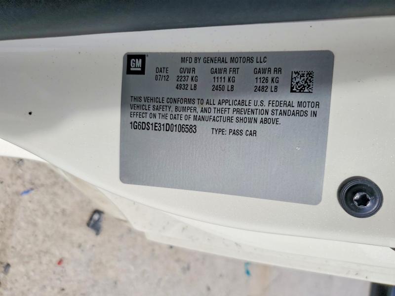 48267456 :رقم المزاد ، 1G6DS1E31D0106583 vin ، 2013 Cadillac Cts مزاد بيع