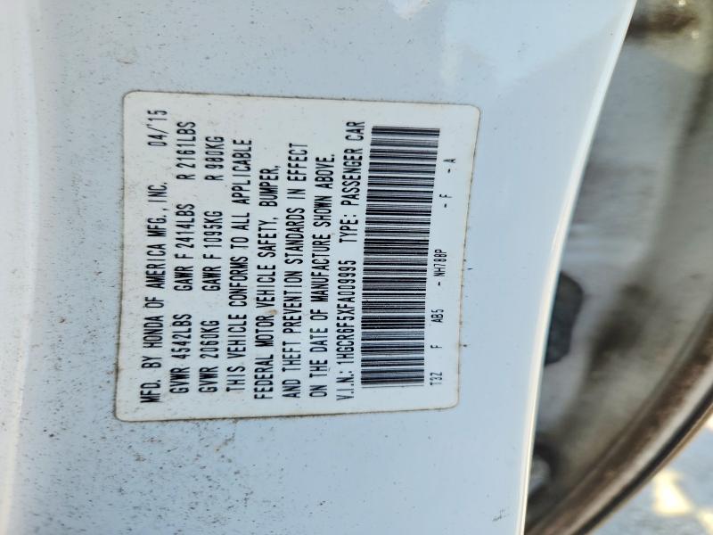 49536706 :رقم المزاد ، 1HGCR6F5XFA009995 vin ، 2015 Honda Accord مزاد بيع