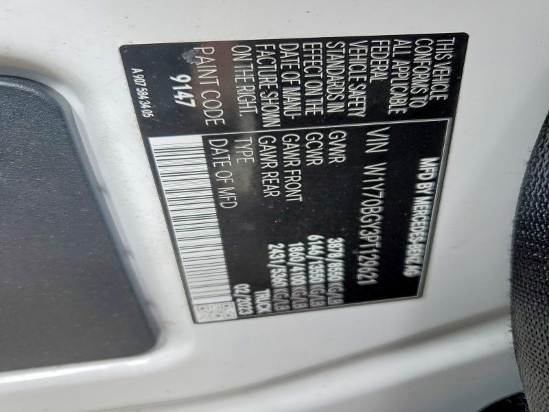64684416 :رقم المزاد ، W1Y70BGY3PT129621 vin ، 2023 Mercedes-benz Sprinter مزاد بيع