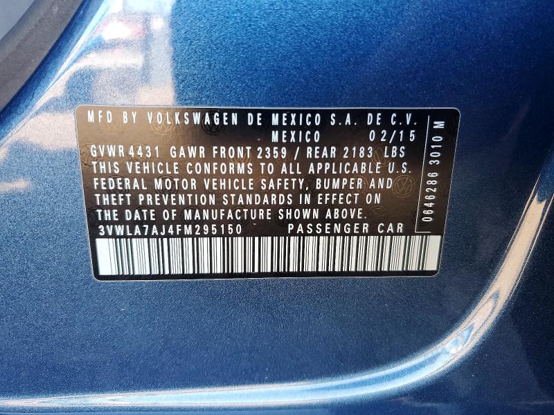 Продаж на аукціоні авто 2015 Volkswagen Jetta, vin: 3VWLA7AJ4FM295150, номер лоту: 48851316