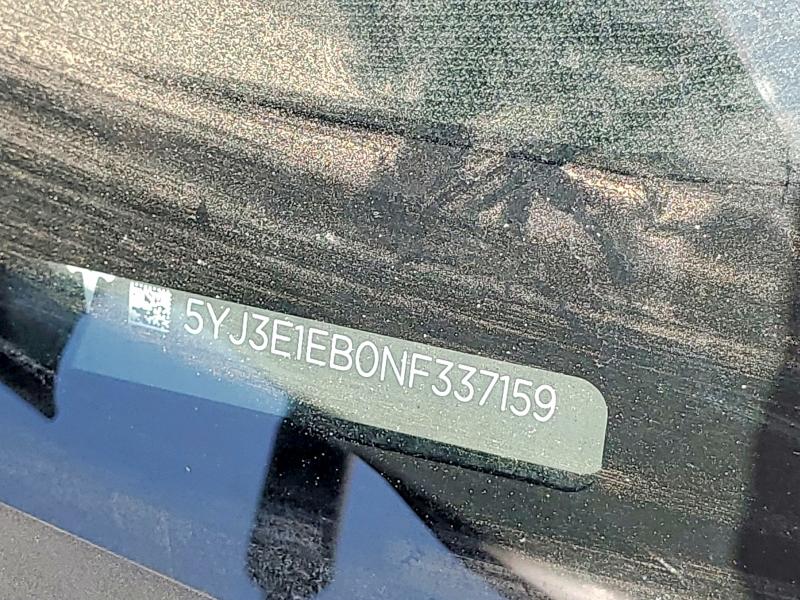 50885526 :رقم المزاد ، 5YJ3E1EB0NF337159 vin ، 2022 Tesla Model 3 مزاد بيع