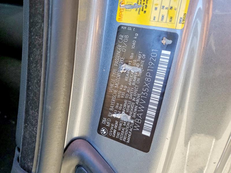 Продажа на аукционе авто 2008 Bmw 328, vin: WBAWV135X8P119201, номер лота: 48674716