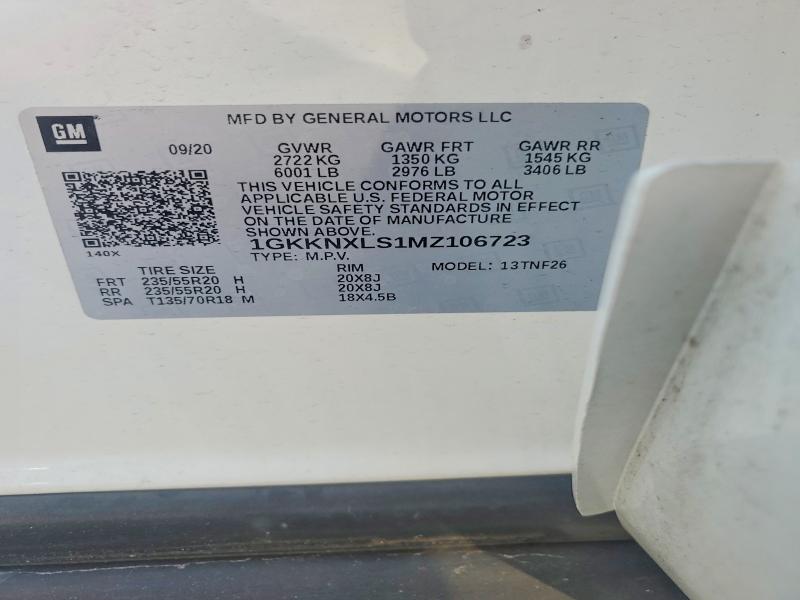Продажа на аукционе авто 2021 Gmc Acadia, vin: 1GKKNXLS1MZ106723, номер лота: 50068746