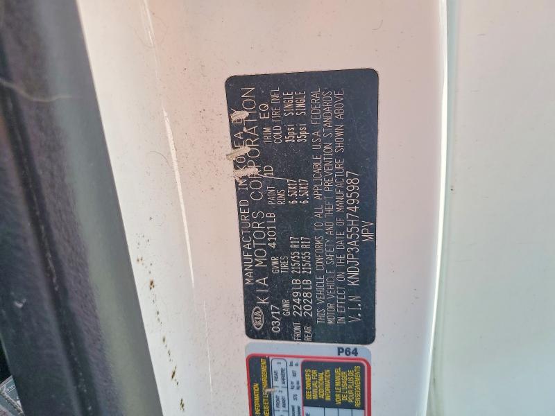 49374556 :رقم المزاد ، KNDJP3A55H7495987 vin ، 2017 Kia Soul مزاد بيع