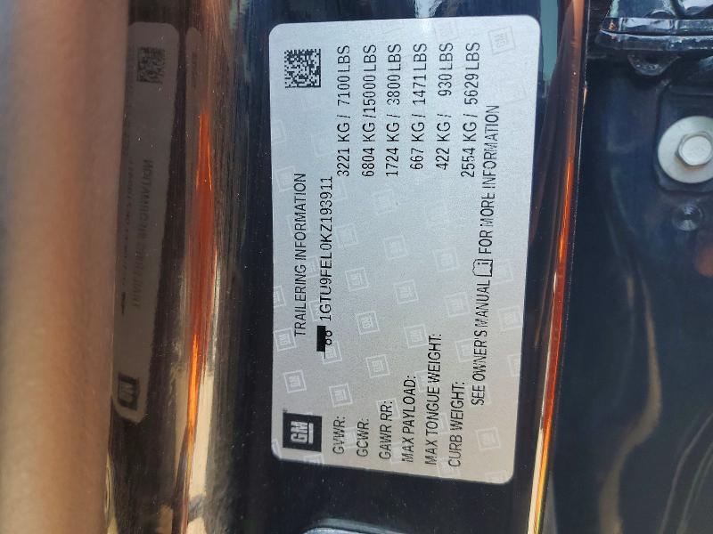 Aukcja sprzedaży 2019 Gmc Sierra, vin: 1GTU9FEL0KZ193911, numer aukcji: 50765606