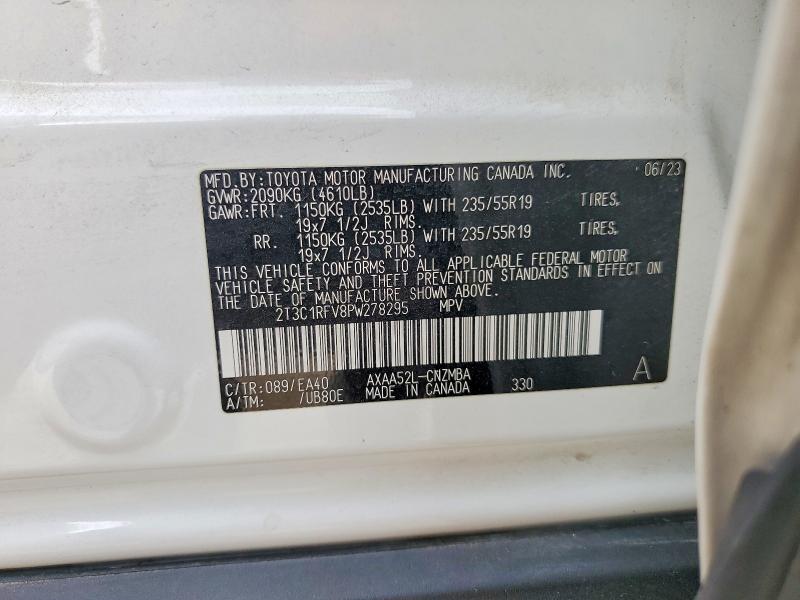 Aukcja sprzedaży 2023 Toyota Rav4, vin: 2T3C1RFV8PW278295, numer aukcji: 48064916