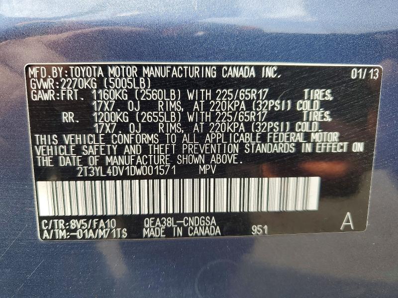 Продажа на аукционе авто 2013 Toyota Rav4 Ev, vin: 2T3YL4DV1DW001571, номер лота: 49502576