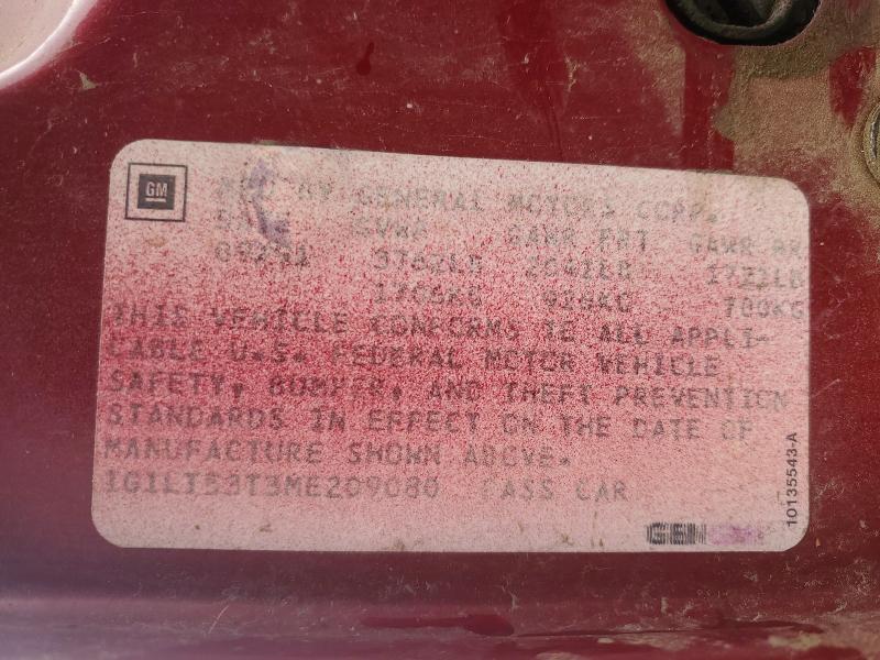 50814016 :رقم المزاد ، 1G1LT53T3ME209080 vin ، 1991 Chev Crs مزاد بيع