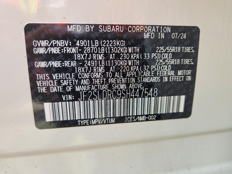 Aukcja sprzedaży 2025 Subaru Forester, vin: JF2SLDRC9SH447548, numer aukcji: 49978586