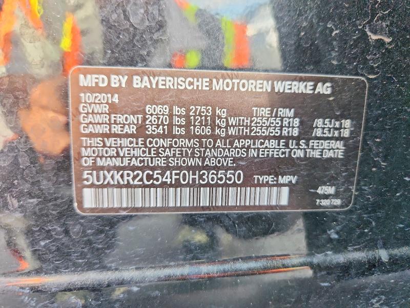 49019496 :رقم المزاد ، 5UXKR2C54F0H36550 vin ، 2015 Bmw X5 مزاد بيع