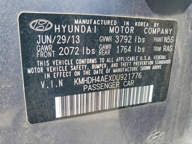 Продажа на аукционе авто 2013 Hyundai Elantra, vin: KMHDH4AEXDU921776, номер лота: 51134886